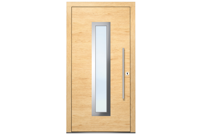 Auch bei Türen mit Lichtausschnitten oder Oberlichtern besteht kein Grund zur Sorge: Die Glasscheibe ist durch ihre P4A-Verglasung und Verklebung absolut sicher. © UNILUX GmbH
