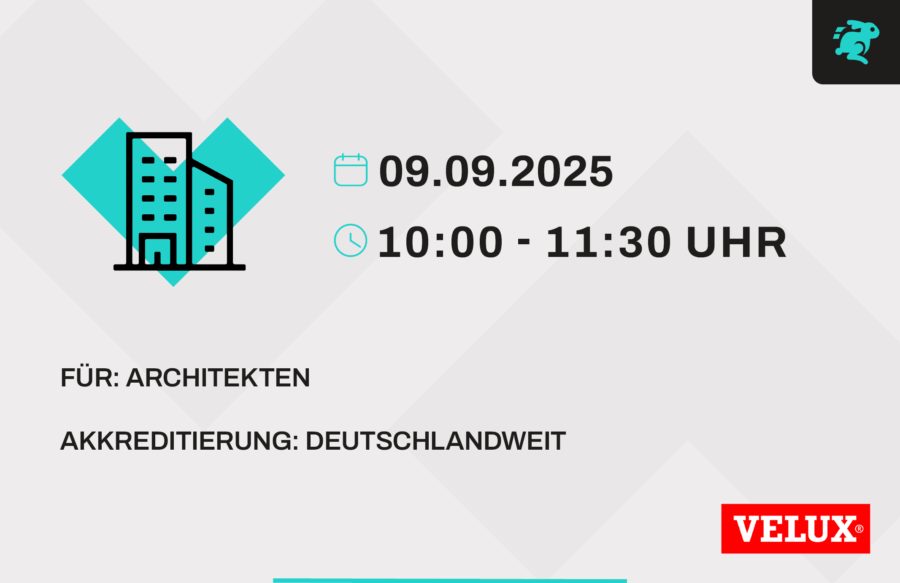 Online Veranstaltung - Planung mit Dachfenstern im privaten Wohnungsbau