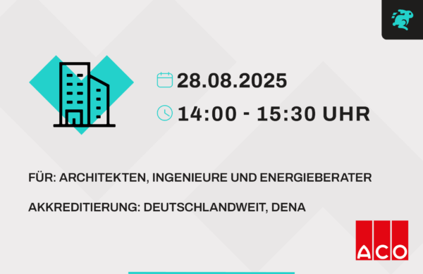 Online Veranstaltung - Von der Norm zur Lösung - Entwässerung und Abdichtung in Innenräumen