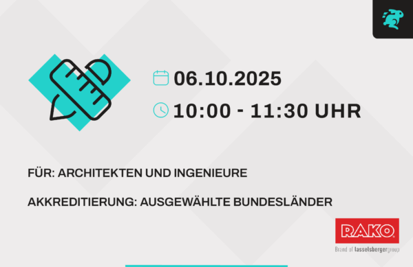 Online Veranstaltung - Keramische Fliesen im Einklang der DIN 18040