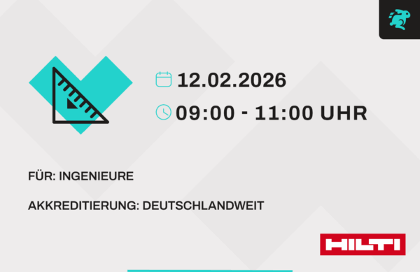Online Veranstaltung - Nachträgliche Bewehrungsanschlüsse – Normgerecht planen, sicher ausführen
