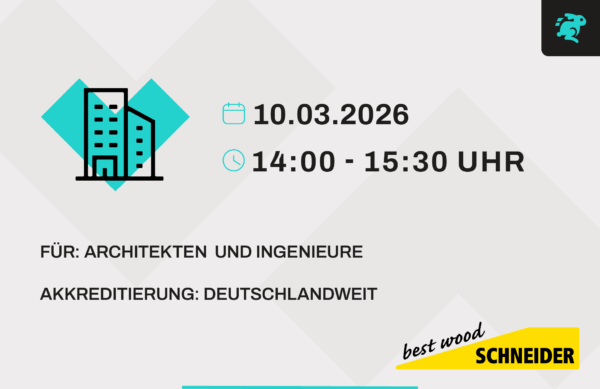 Online Veranstaltung - Effektive Schallschutzplanung im Holzbau