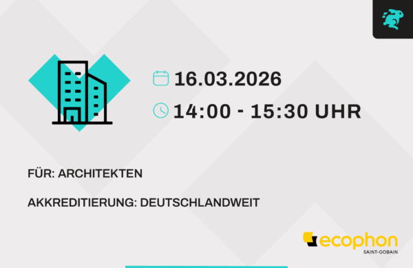 Online Veranstaltung - Akustik planen! Ein komplexes Thema leicht und verständlich aufbereitet