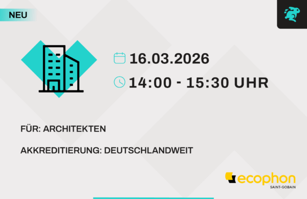 Online Veranstaltung - Akustik planen! Ein komplexes Thema leicht und verständlich aufbereitet