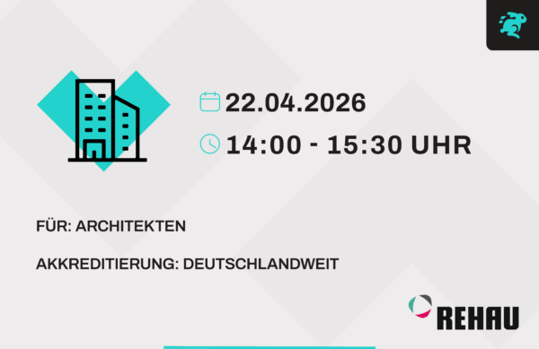 Online Veranstaltung - Barrierefreie Fenster und Türen - Mehr als nur die richtige Bodenschwelle