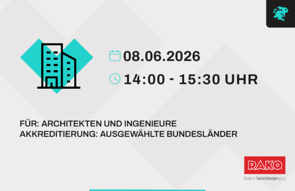 Online Veranstaltung - Keramische Fliesen im Einklang der DIN 18040