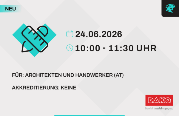 Online Veranstaltung - Keramische Fliesen im Einklang mit der ÖN B1600