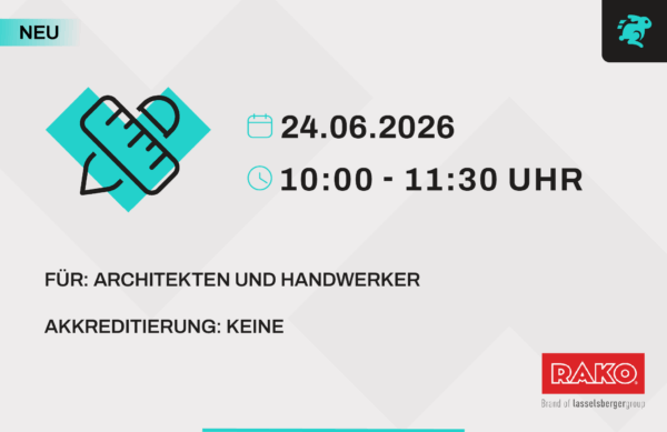 Online Veranstaltung - Keramische Fliesen im Einklang mit der ÖN B1600