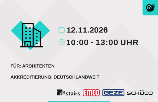 Planer Symposium - Der erste Eindruck zählt – Bauteile der Gebäudeerschließung normgerecht planen