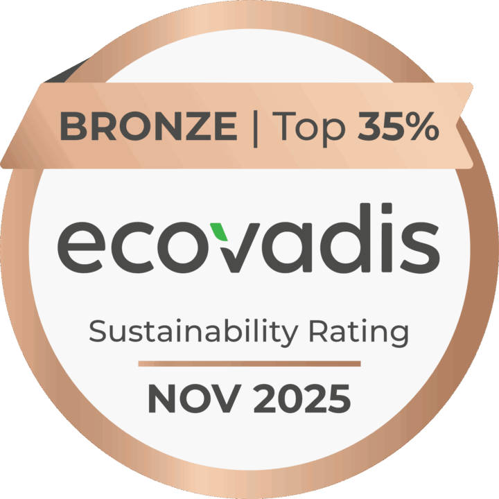 Geze Ecovadis-Auszeichnung Nachhaltigkeit als Bronze-Siegel für die Top 35 Prozent bewerteter Unternehmen