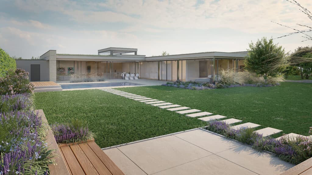 Einfamilienhaus bei Hannover: neugebauter Bungalow mit architektonischem Anspruch.