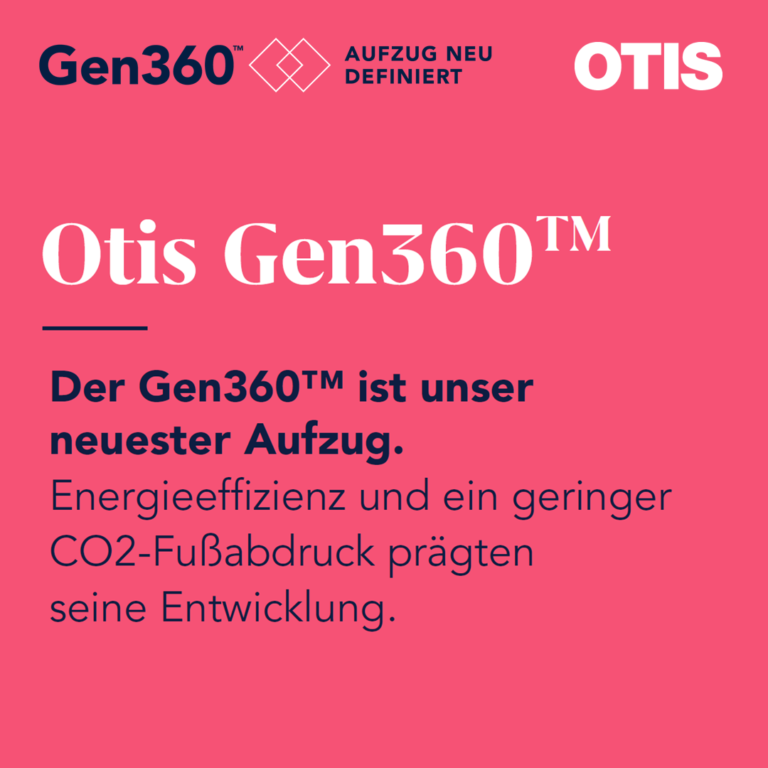 Energieeffizienz mit dem Otis Gen360™Aufzug WirliebenBau