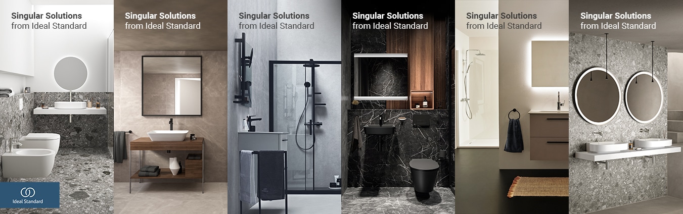 Sieben moderne Badlösungen von Ideal Standard mit klaren Linien, hochwertigen Materialien und durchdachtem Design