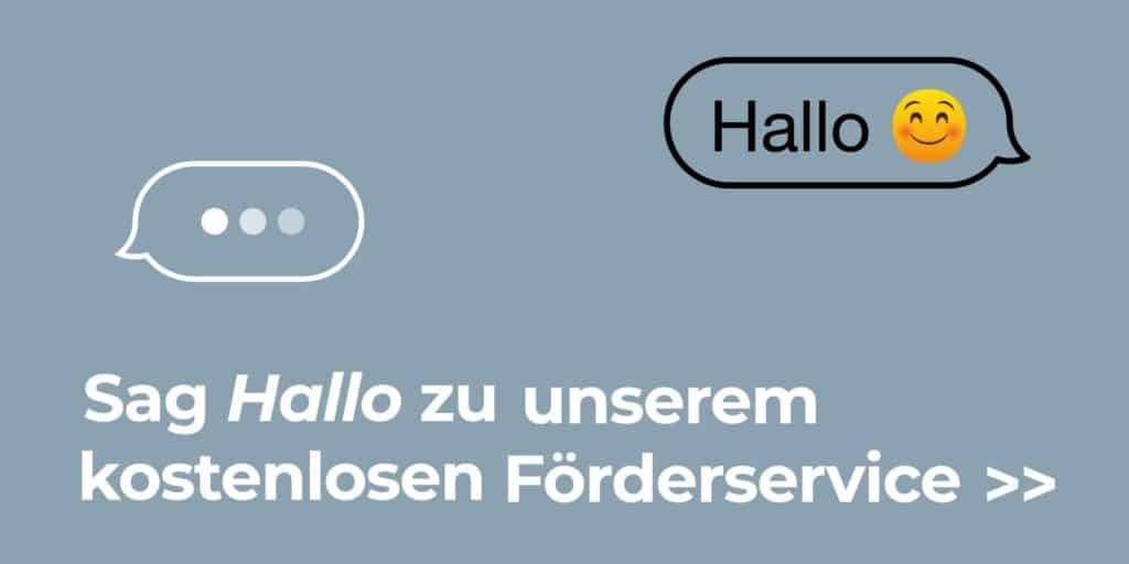 Sag Hallo zum alpha innotec Förderservice