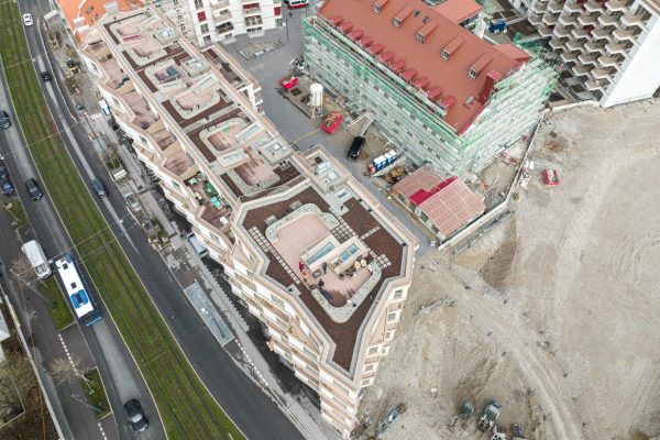 Das kupa Quartier während der Bauphase im Jahr 2022.