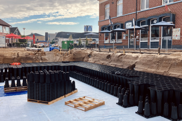 ACO StormBrixx® Rigolensystem als Speicheranlage installiert
