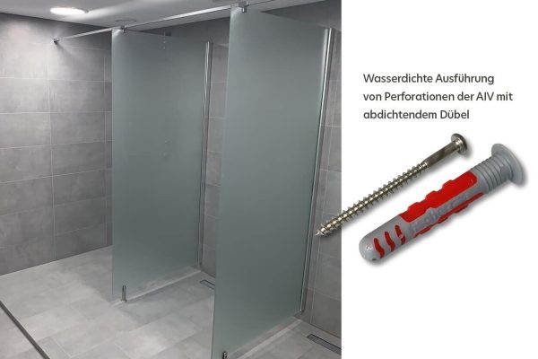 Wasserdichte Ausführung von Penetrationen der AIV mit abdichtendem Dübel