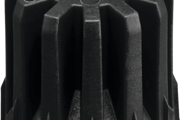Schwarzer Hilti Coupler Wood HCW-UP Kunststoffverbinder zur präzisen Positionierung und Lagesicherung von Holzelementen.