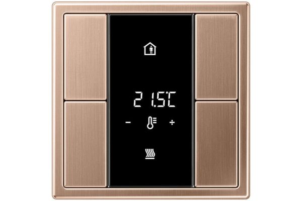 JUNG KNX Taster F 50 im Schalterprogramm LS 990 in Bronze gebürstet.