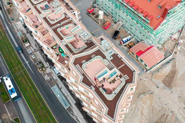Luftaufnahme vom kupa Quartier im Jahr 2025.