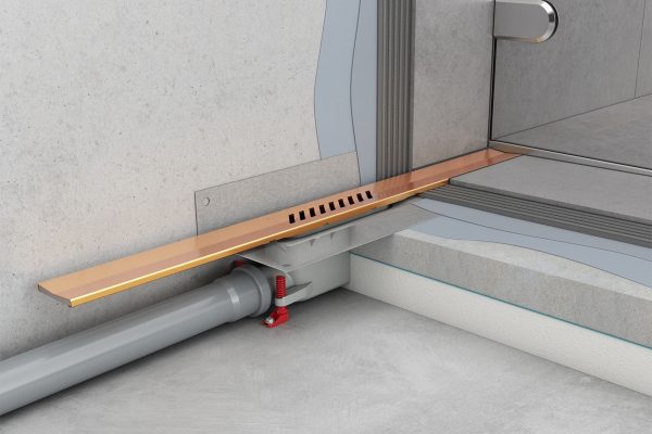 Die geringe Aufbauhöhe ermöglicht ein Einbau bereits ab 6mm Fliesenstärke.