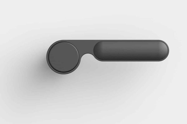 FSB 1138 Türdrücker Steckgriff aus schwarz eloxiertem Aluminium in minimalistischem Design auf weißem Grund.