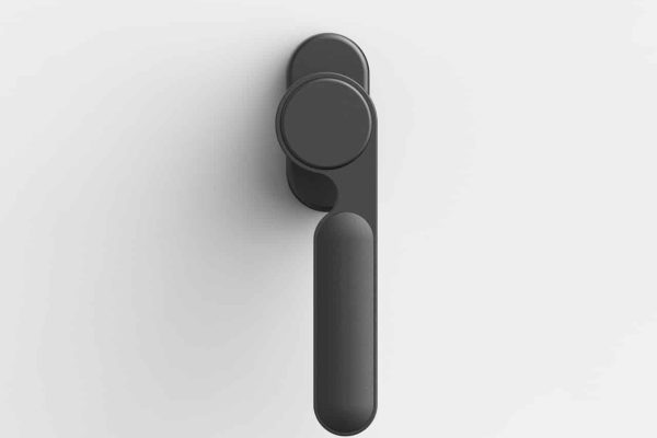 FSB 1138 Fenstergriff, Standardrosette, Aluminium schwarz eloxiert
